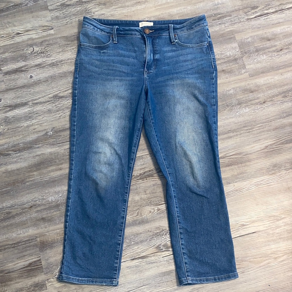 EUC EVERFLEX by MAURICES Stretch High-Rise Slim Straight Ankle Jeans 12